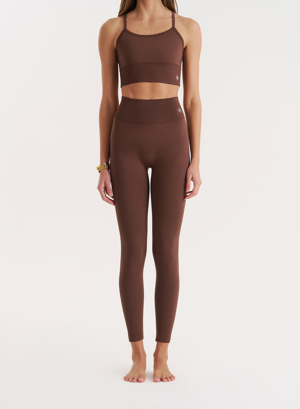 4th & Reckless Chocolate Sculpting Seamless Gym Leggings- Tyler