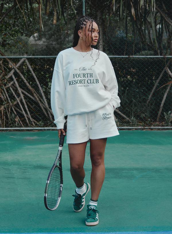 4th & Reckless Cream Fourth Resort Club Oversized Sweatshirt- Mirissa