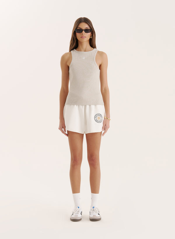 4th & Reckless Grey 4th Branded Racer Vest Top- Everyday