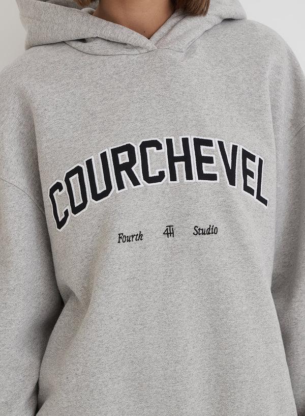 4th & Reckless Grey Courchevel Slogan Oversized Hoodie- Easton