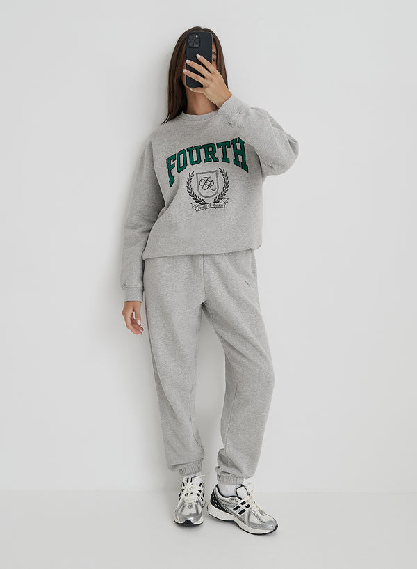 4th & Reckless Grey Fourth Branded Cuffed Jogger- Arlo