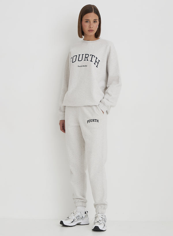 4th & Reckless Grey Fourth Branded Cuffed Jogger- Dionne
