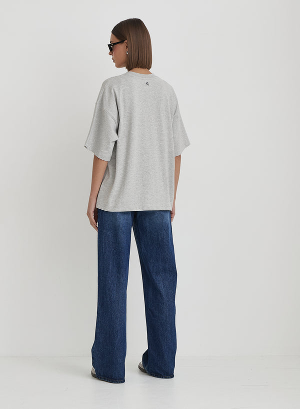 4th & Reckless Grey Fourth Branded Oversized T-Shirt- Alice