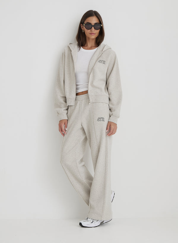 4th & Reckless Grey Fourth Studio Cropped Zip Hoodie- Carey