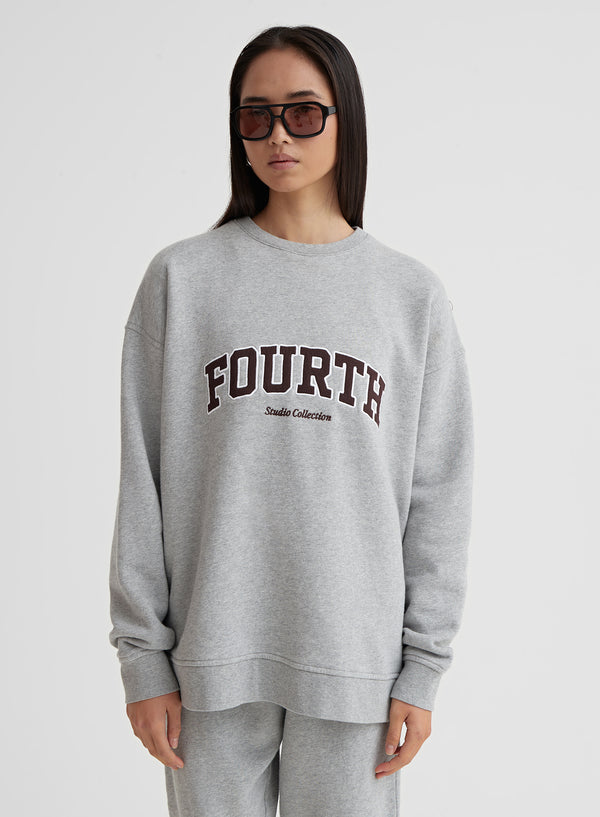 4th & reckless Grey Marl Fourth Studio Oversized Sweatshirt – Dianna