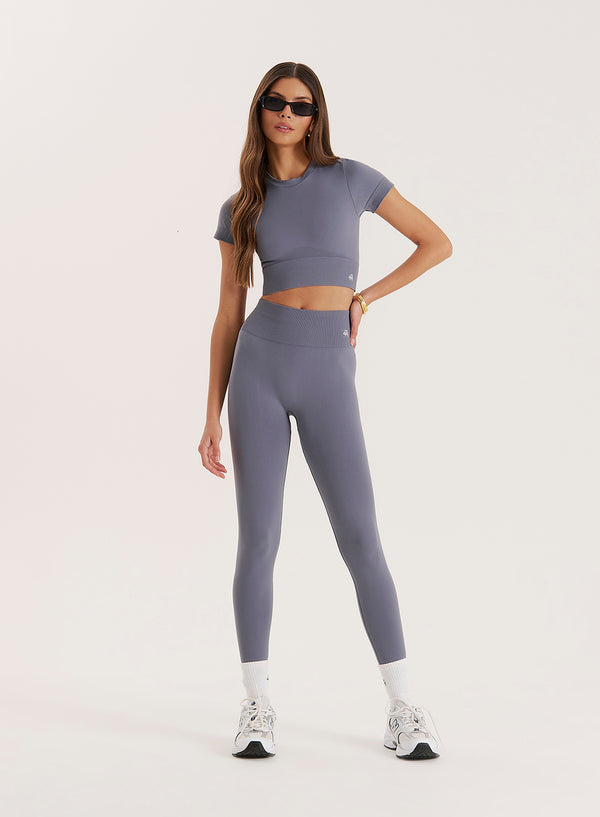 4th & Reckless Grey Sculpting Seamless Gym Leggings- Tyler
