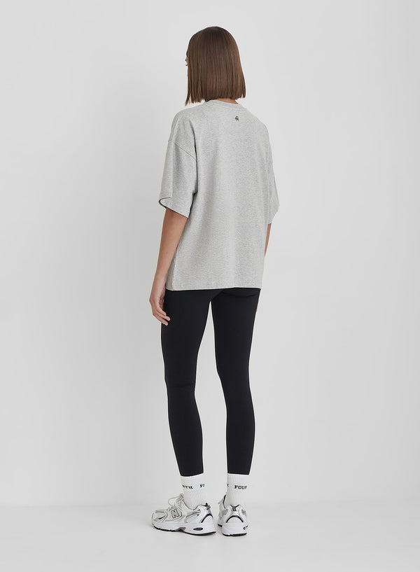 4th & Reckless Grey Sunday Distressed Slogan Oversized T-Shirt- Scarlett