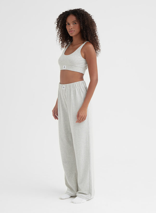 4th & Reckless Light Grey Marl Ribbed Bralette - Larissa