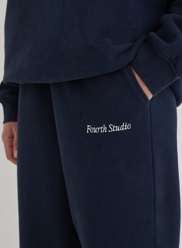 4th & Reckless Navy Fourth Branded Cuffed Jogger- Harley