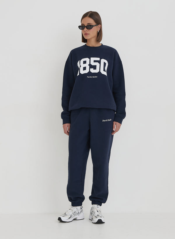 4th & reckless Navy Fourth Branded Cuffed Jogger- Harley