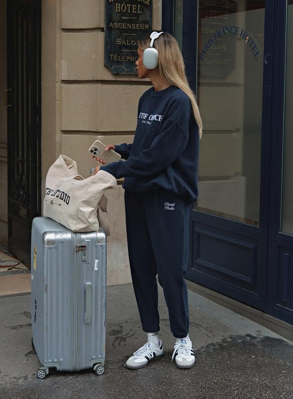 4th & Reckless Navy Fourth Studio Branded Cuffed Jogger – Parker