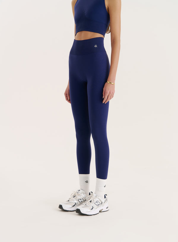 4th & Reckless Navy Sculpting Seamless Gym Leggings- Tyler