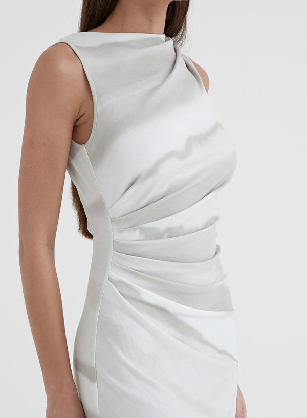 4th & Reckless Printed Ruched Jersey Midaxi Dress - Tamilda