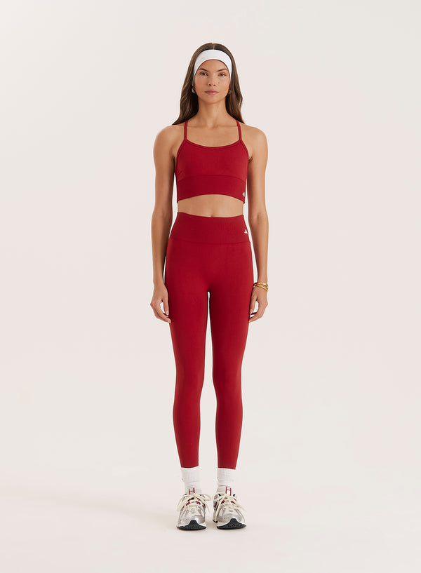 4th & reckless Red Sculpting Seamless Gym Leggings- Tyler