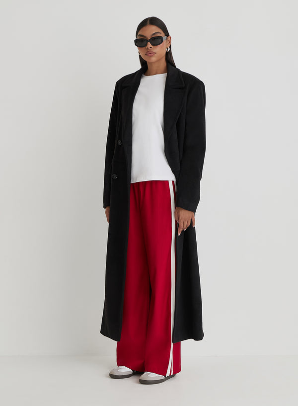 4th & Reckless Red Side Stripe Wide Leg Trouser- Tammy