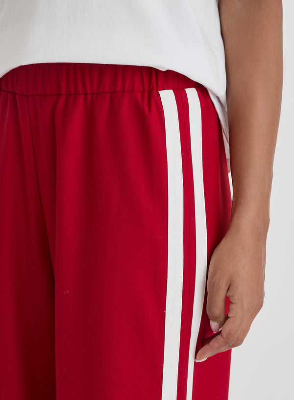 4th & Reckless Red Side Stripe Wide Leg Trouser- Tammy
