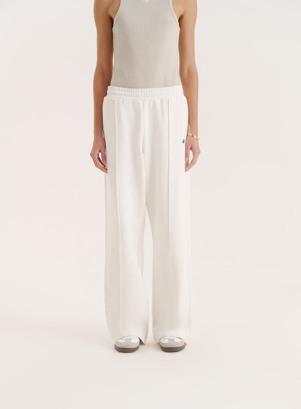 4th & Reckless White 4th Wide Leg Branded Joggers- Fergie