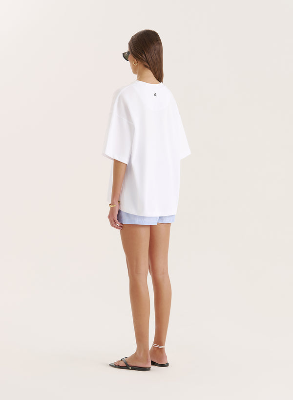 4th & Reckless White Soleil Graphic Oversized T-Shirt- Chiara