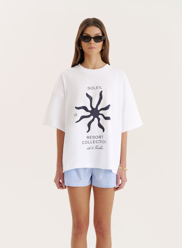 4th & reckless White Soleil Graphic Oversized T-Shirt- Chiara