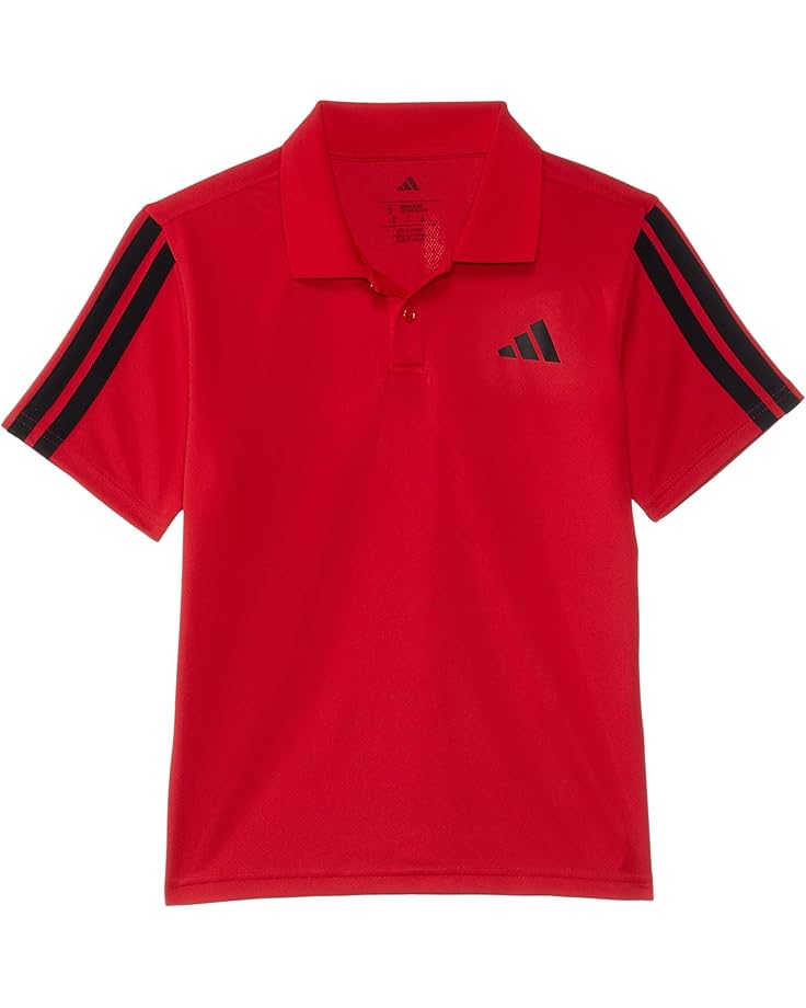 6pm adidas Kids 3-Stripe Polo Shirt (Big Kid)