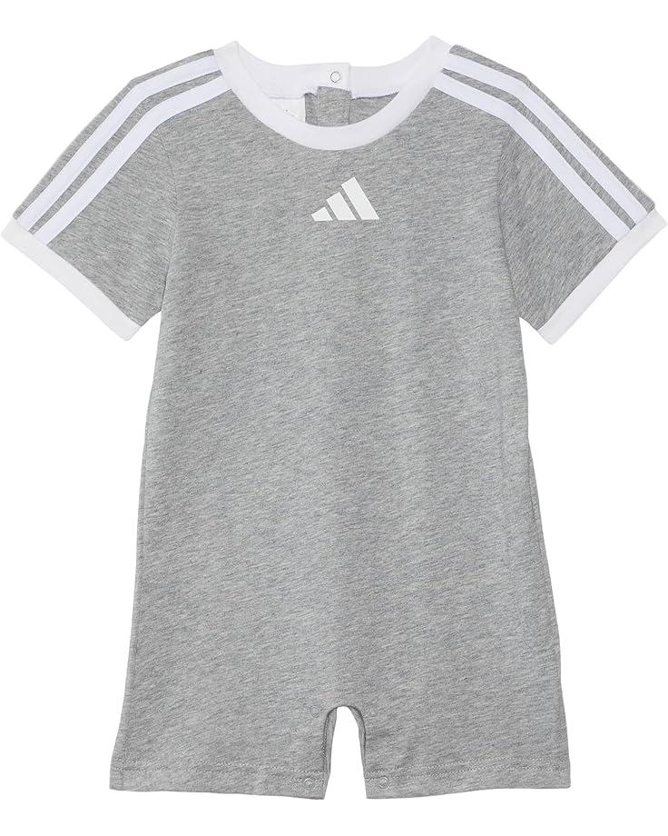 6pm adidas Kids 3S Logo Heather Romper (Infant)
