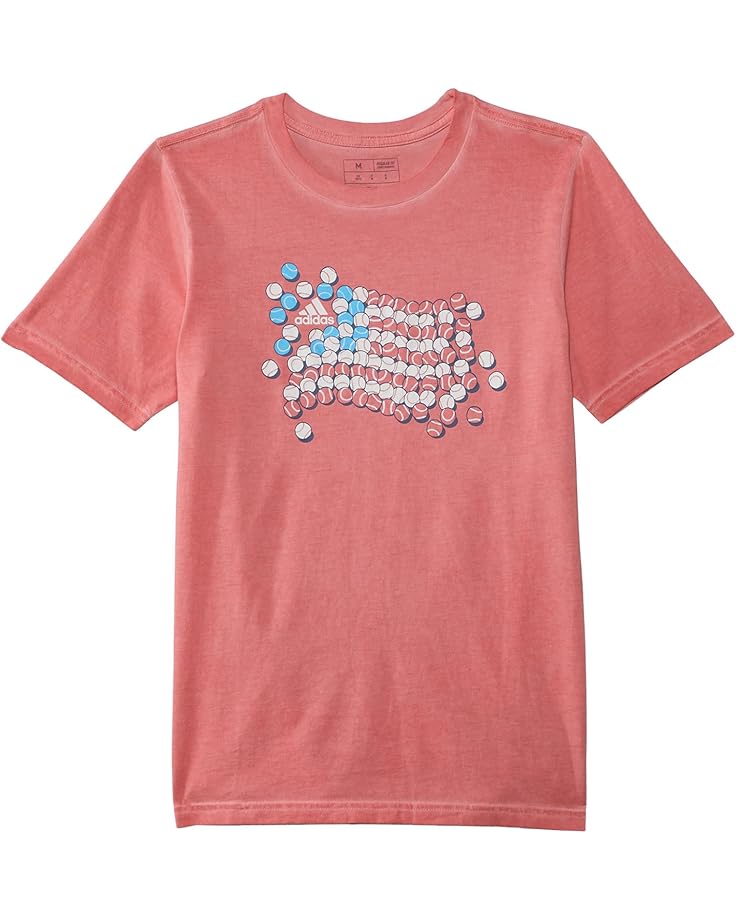 6pm adidas Kids SS Bball Flag Pigment Tee(Big Kid)