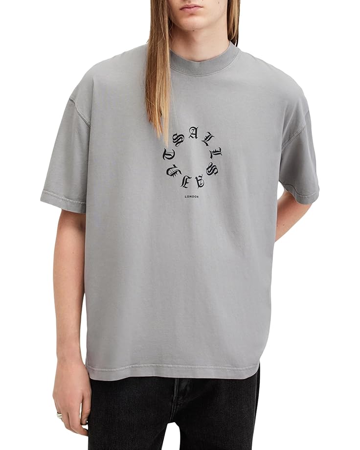 6pm AllSaints Fraktur Short Sleeve Crew Men's