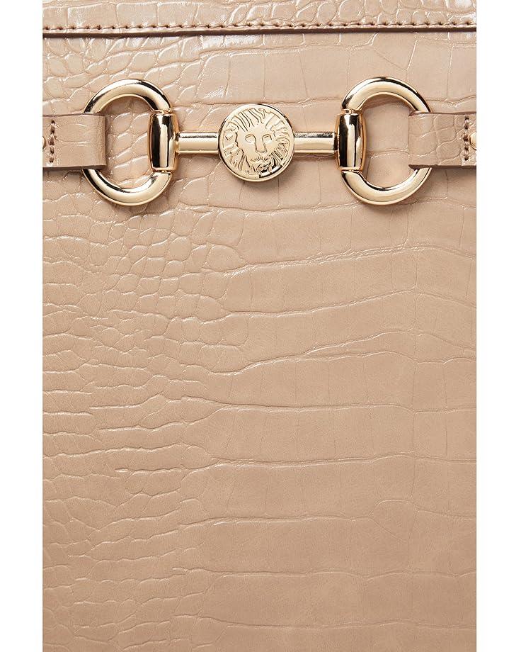Anne Klein Horsebit Shopper In Croco