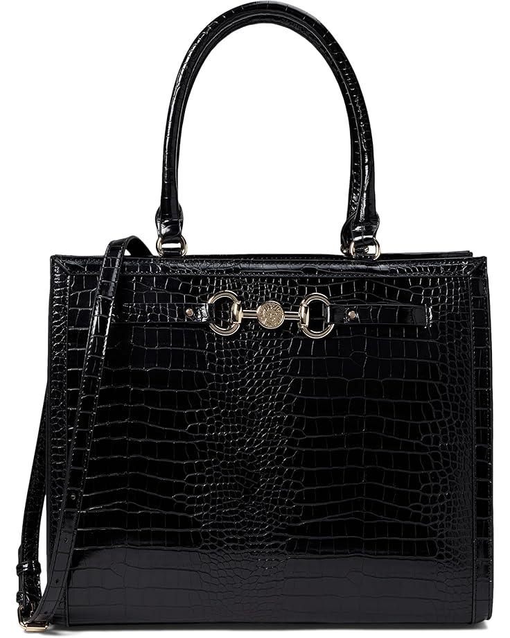 Anne Klein Horsebit Shopper In Croco