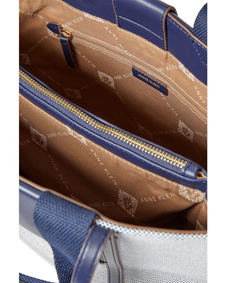 Anne Klein Medium Color-Blocked Canvas Tote