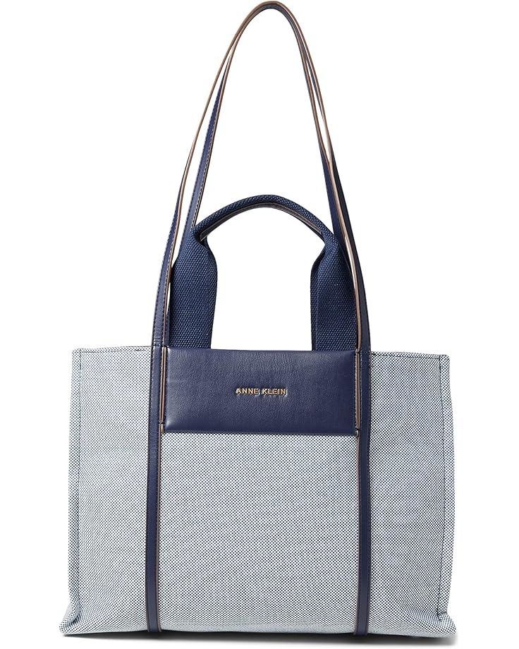 Anne Klein Medium Color-Blocked Canvas Tote