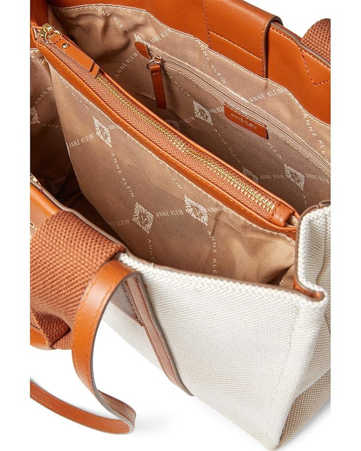 Anne Klein Medium Color-Blocked Canvas Tote