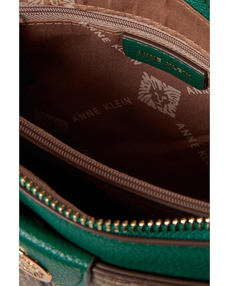Anne Klein On The Go Tile Lion Logo Crossbody