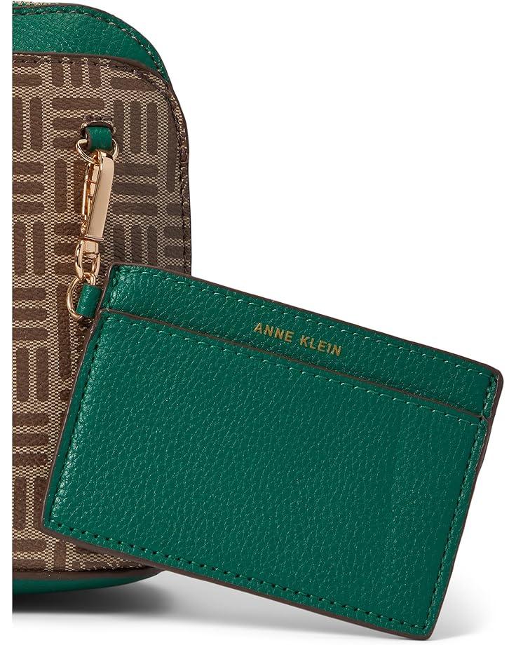 Anne Klein On The Go Tile Lion Logo Crossbody