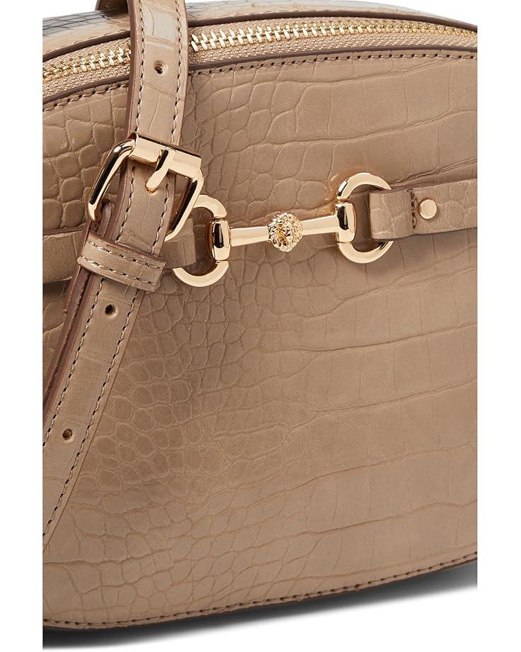 Anne Klein Oval Horsebit Crossbody In Croco