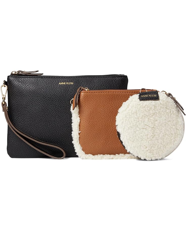 Anne Klein Shearling Coin and Pouch Trio