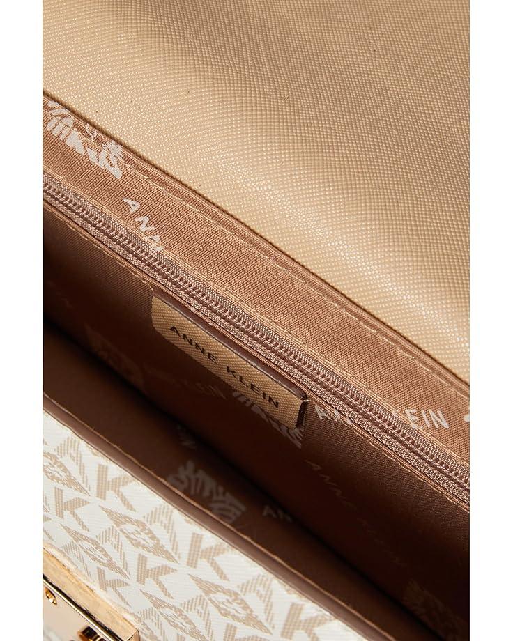 Anne Klein Small Flap Cube Logo Crossbody