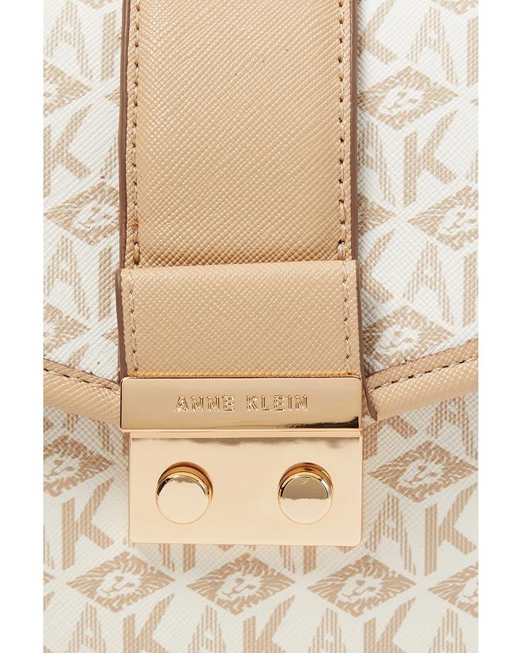 Anne Klein Small Flap Cube Logo Crossbody