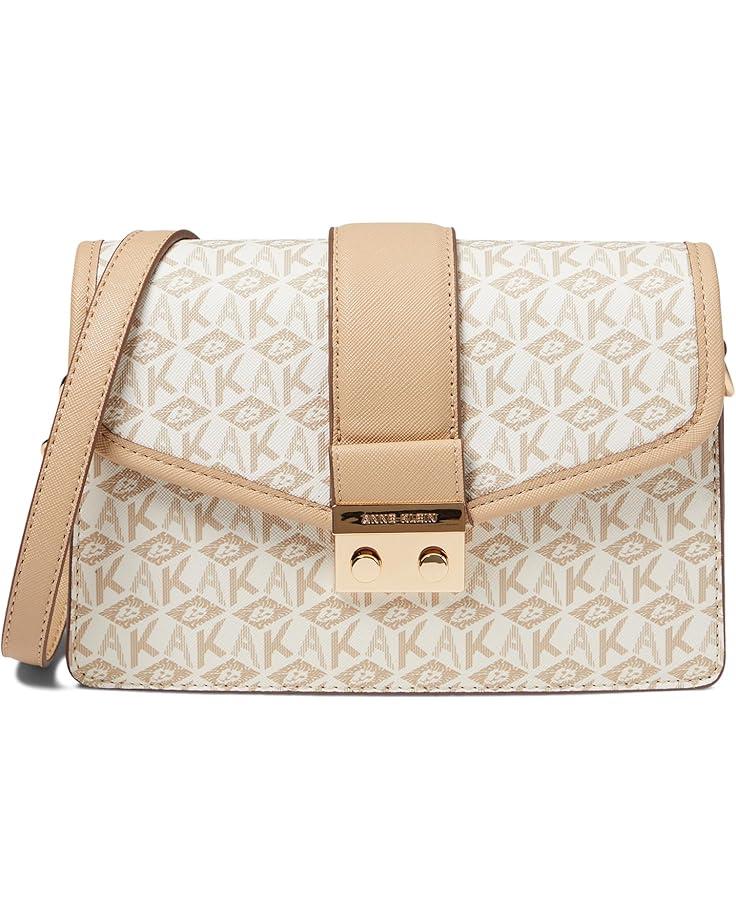 Anne Klein Small Flap Cube Logo Crossbody