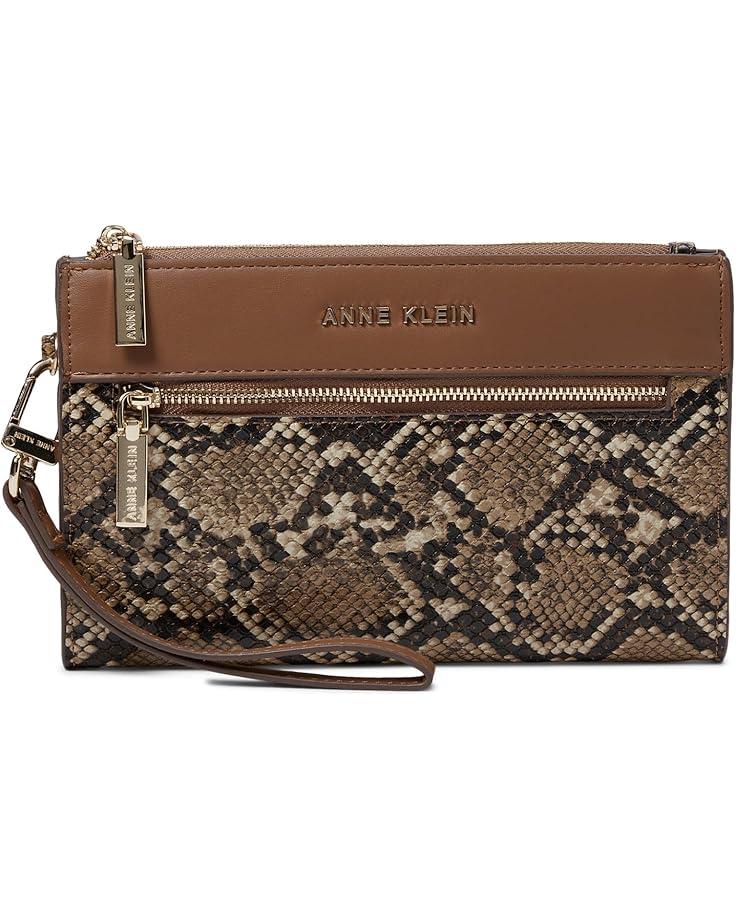6pm Anne Klein Snake Trimmed Zip Clutch Wristlet
