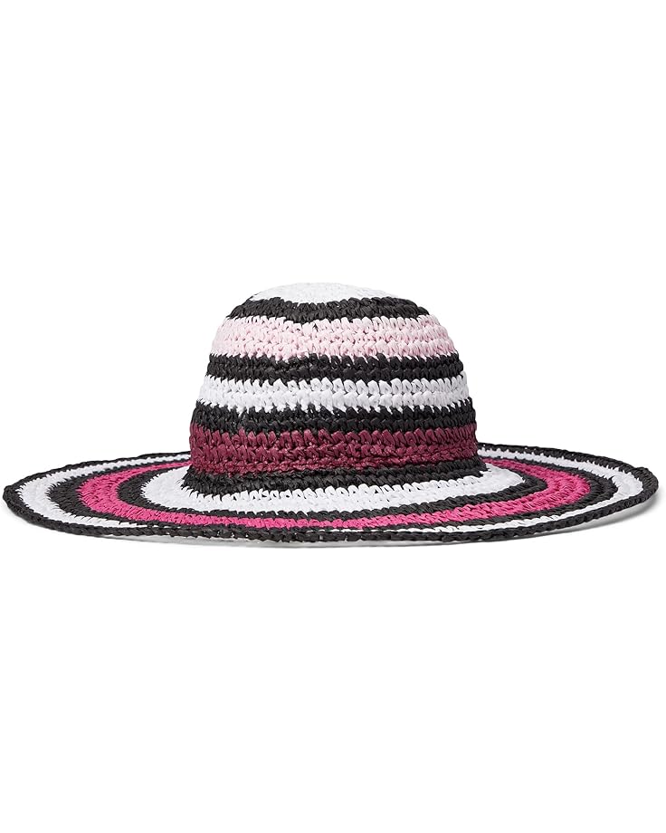 6pm Badgley Mischka Striped Crochet Floppy Hat