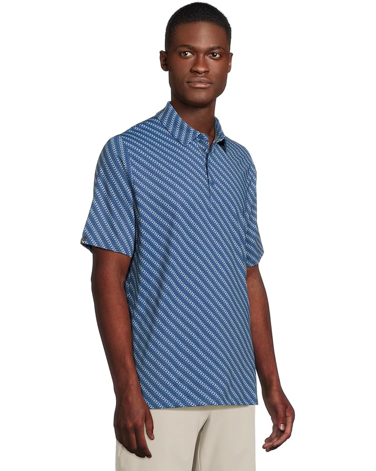 6pm Callaway Chev Twill Print Polo Men's