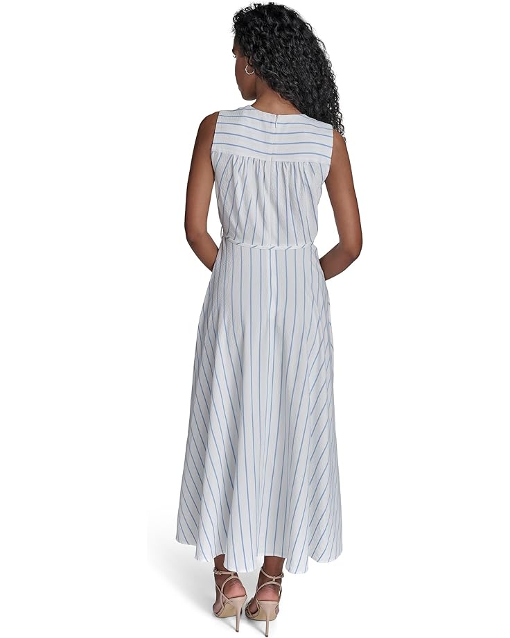 Calvin Klein Gauze Striped Faux Wrap Women's