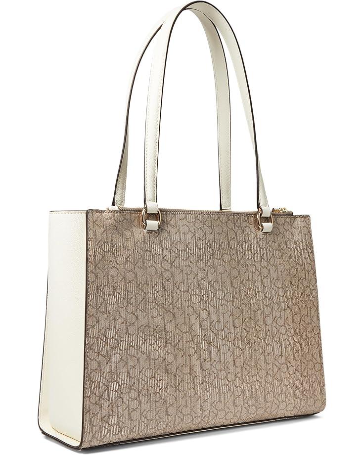 6pm Calvin Klein Mavis Text Emboss Tailored Tote