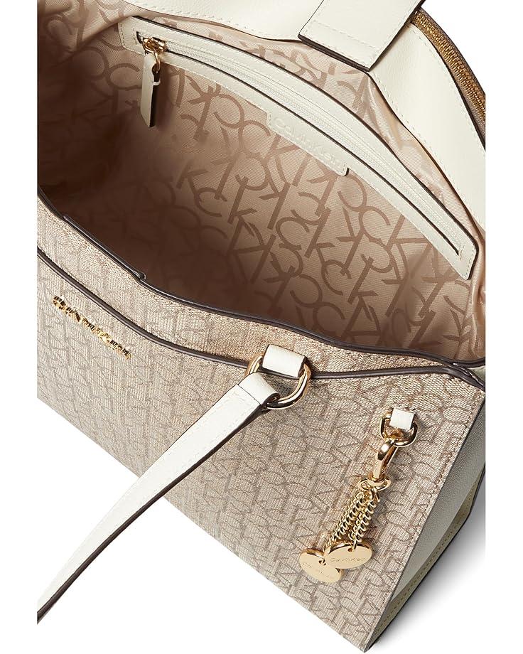 6pm Calvin Klein Mavis Text Emboss Tailored Tote