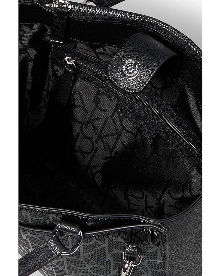 6pm Calvin Klein Mavis Text Emboss Tailored Tote