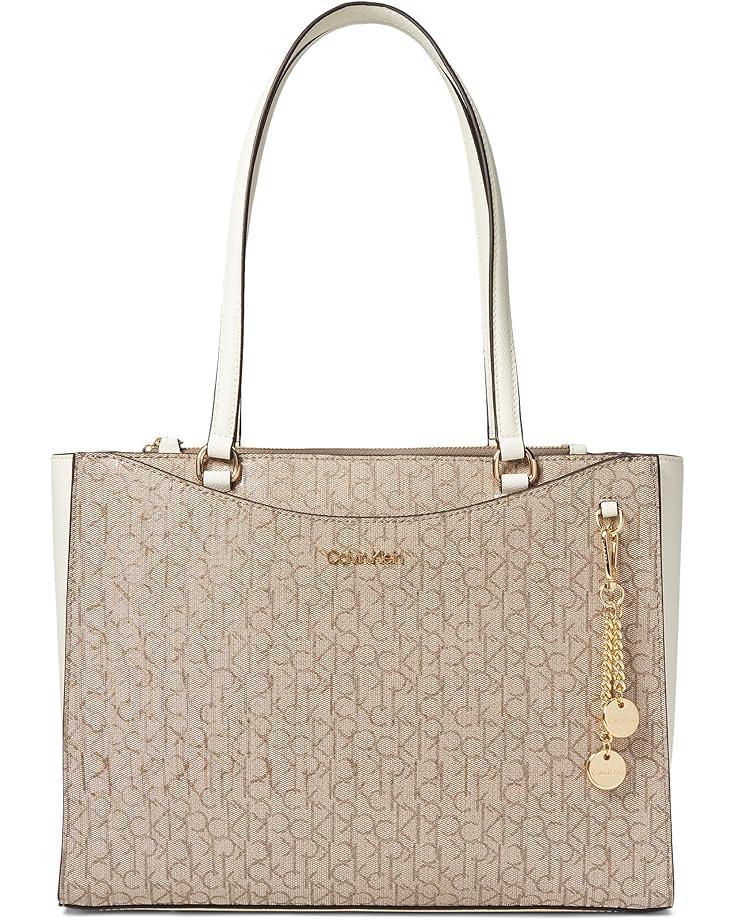 6pm Calvin Klein Mavis Text Emboss Tailored Tote