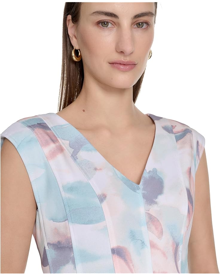 Calvin Klein Printed Seamed Aline Women's