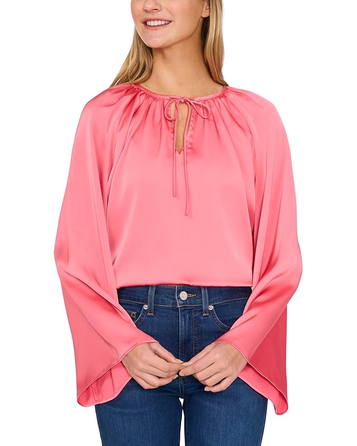 CeCe Long Sleeves Raglan V-Neck Top Women's