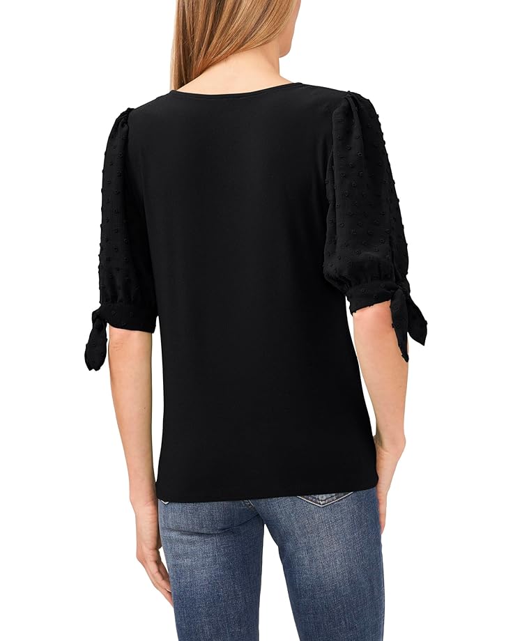 CeCe Puff Sleeve Tee With Tie Women's